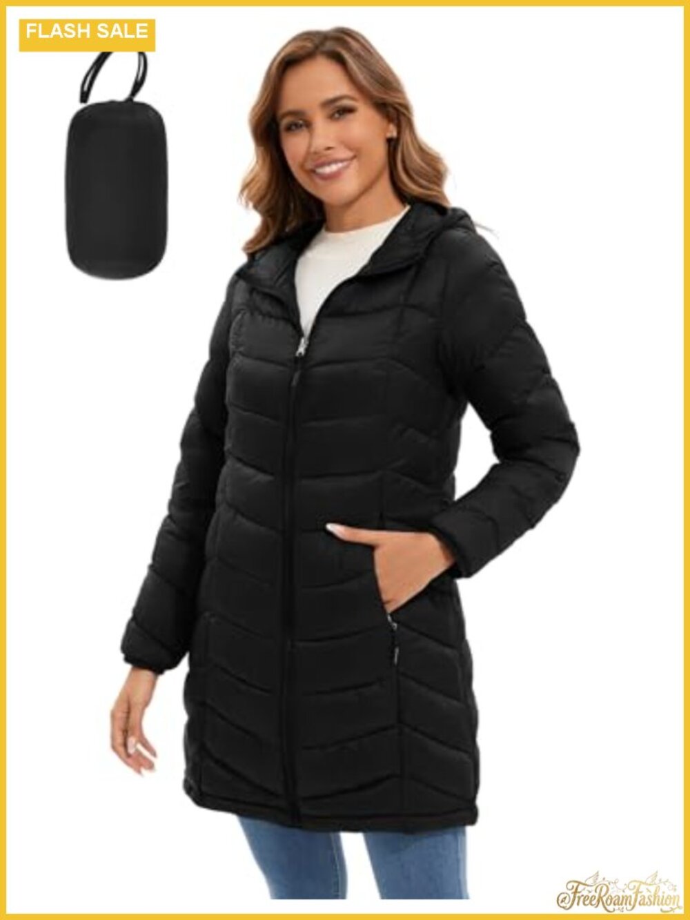 Women's Packable Lightweight Hooded Puffer Jacket Quilted